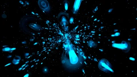 Glowing Sky Halo Bubbles Hypnotic Space Motion Background Stock Footage 277335419