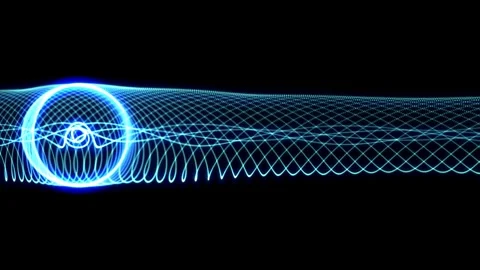 Glowing Sky Neon Ring Moving Background Stock Footage 276431489