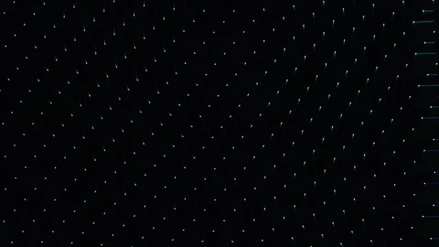 Glowing Small Points Arranged in a Curving Geometric Pattern Stock Footage 347799557