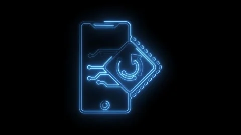 Glowing smartphone with refresh icon represents software update process wit.. Stock Footage 315962781
