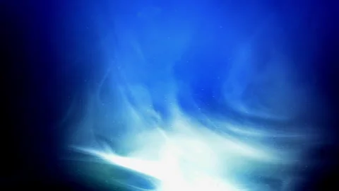 Glowing Smoke Particles Loop Light Blue Animation Abstract Background Video stock 340948450