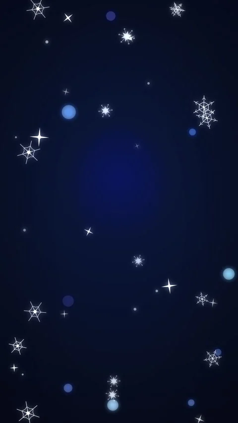 Glowing snow falling magic night animation Vídeo Stock 346650022