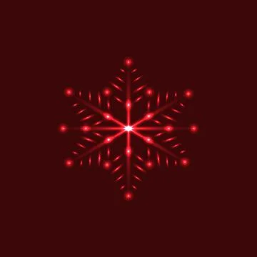 Glowing snowflake. Abstract digital background of points and lines. Vector.	 Illustrazione stock
