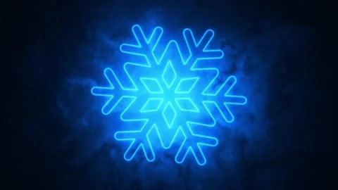 Glowing snowflake rotating and pulsing Stock Footage 165323621