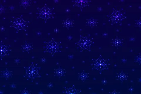 Glowing snowflakes background. Abstract digital background of points and lines. Stock Illustration
