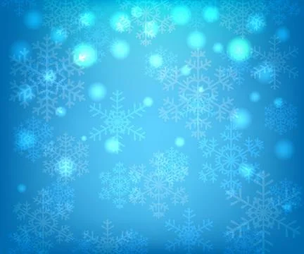 Glowing snowflakes Stock Illustration