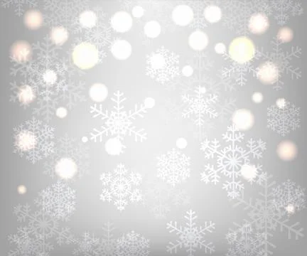 Glowing snowflakes Illustrazione stock