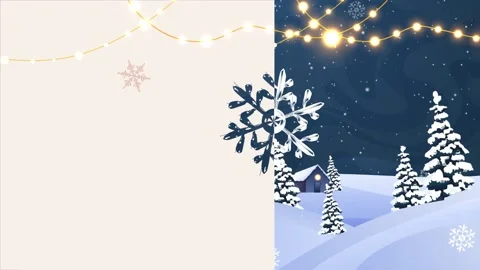 Glowing snowflakes looping particles. Video stock 227481014