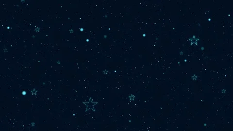 Glowing snowflakes motion on dark background, winter snowfall, merry christmas Stock Footage 261789497