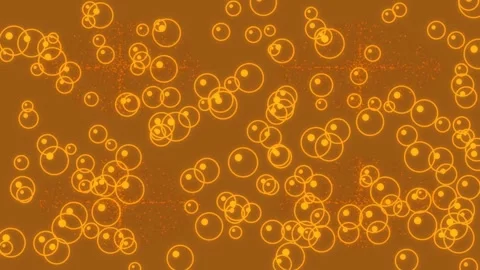 Glowing soap bubble abstract flow on royal blue background animation Stock Footage 336162889