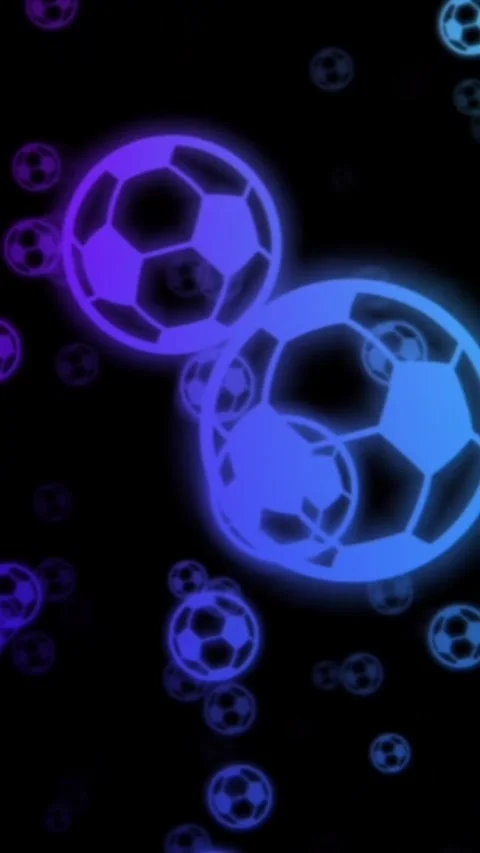 Glowing Soccer Balls Particles Overlay Vertical Stock-Footage 344766435