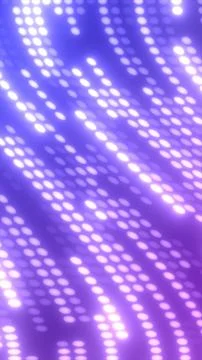 Glowing soft white dots forming gentle purple wave patterns across a dreamy.. Ilustração Stock