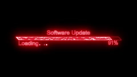 Glowing Software Update Progress Bar Animation, Smooth Animated Glowing Bar.. Stock Footage 310476763