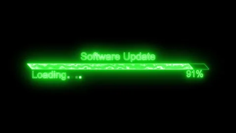 Glowing Software Update Progress Bar Animation, Smooth Animated Glowing Bar.. Stock Footage 310476953