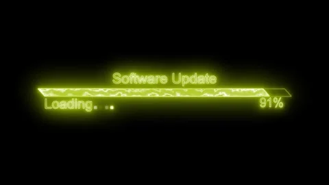 Glowing Software Update Progress Bar Animation, Smooth Animated Glowing Bar.. Stock Footage 310477026