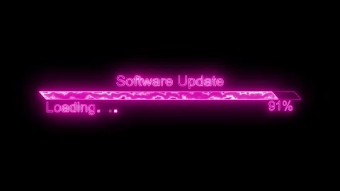 Glowing Software Update Progress Bar Animation, Smooth Animated Glowing Bar.. Stock Footage 310477087