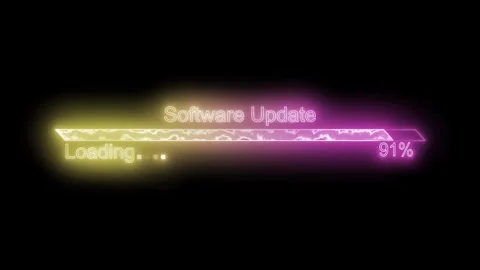 Glowing Software Update Progress Bar Animation, Smooth Animated Glowing Bar.. Stock Footage 310477111