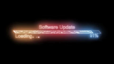 Glowing Software Update Progress Bar Animation, Smooth Animated Glowing Bar.. Stock Footage 310477139