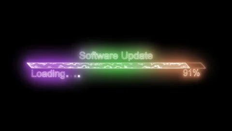 Glowing Software Update Progress Bar Animation, Smooth Animated Glowing Bar.. Stock Footage 310477152
