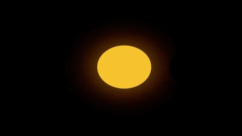 Glowing solar eclipse animation with black moon passing in front of a brigh.. Stock Footage 344709939
