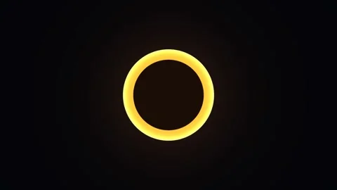 Glowing Solar Eclipse Ring Seamless Loop Stock Footage 342685353