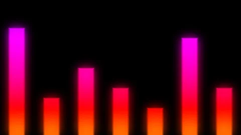 Glowing sound equalizer with alpha Stock Footage 95099999
