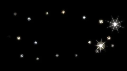 Glowing sparkle star animation loop, magical glitter element texture Stockbeeldmateriaal 347943991