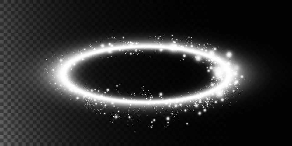 A Glowing Sparkling Circular Light Effect designed specifically for various Stock Illustration