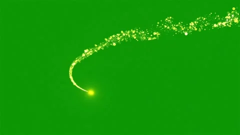 Glowing sparkling light trail animation swirling on green screen Video stock 315052430
