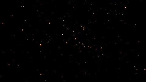 Glowing sparks particles exploding on a black background Stock Footage 317391146