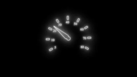 Glowing speed gauge or meter icon Minimal digital style image for speed ani.. Stock Footage 337080708