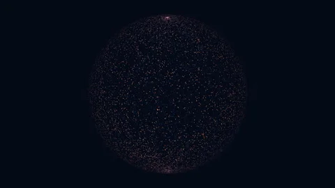 Glowing sphere 3d rendering of dots forming sphere pattern Video stock 321941923