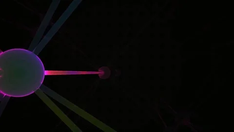 Glowing Sphere Animation Travels Through Dark Digital Network Stock Footage 343706917