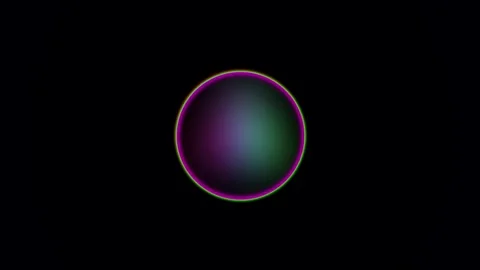 Glowing sphere on black background. Vídeo Stock 332584638