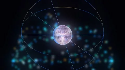 Glowing sphere in digital network, technology concept Stock Footage 339961894