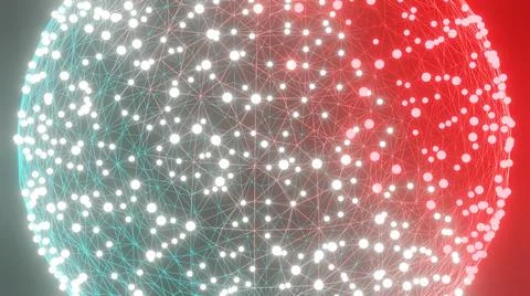 Glowing sphere network connections Stock Illustration