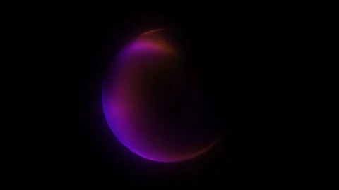 Glowing sphere with smooth red, purple, and orange gradient light flows on .. Stock Footage 321009625
