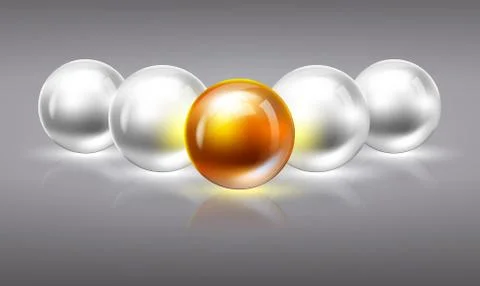 Glowing spheres Stock-Illustration