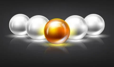 Glowing spheres Illustrazione stock