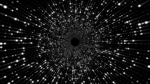 Glowing spheres tunnels Stockbeeldmateriaal 102427386