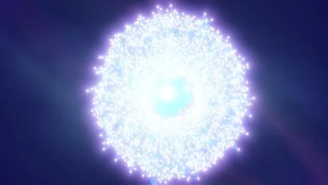 Glowing spherical digital structure with radiant center, visualizing comple.. Stockfoto's