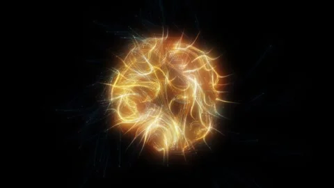 Glowing Spherical Light Trails Seamless Loop Stock Footage 250363068