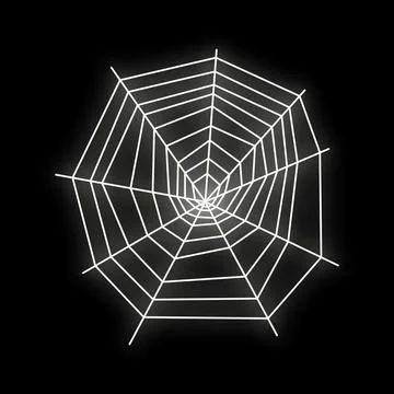 Glowing spider web creating net trap pattern on black Illustrazione stock