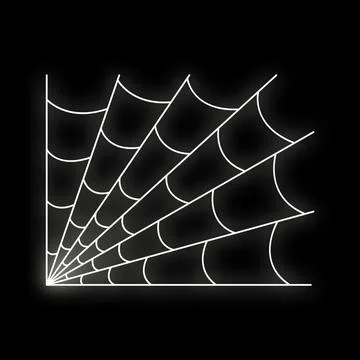 Glowing spider web net halloween simple design 스톡 일러스트