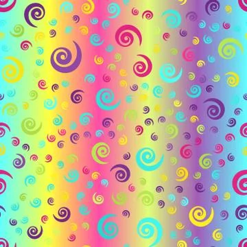 Glowing spiral background. Seamless vector gradient pattern Illustrazione stock