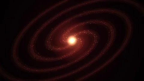 A glowing spiral galaxy with a bright core and spinning arms isolated again.. Stock Footage 346723353