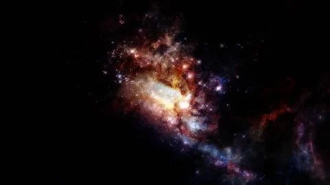 Glowing spiral galaxy. Elements of this Image furnished by NASA. Stock Photos