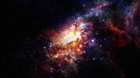 Glowing spiral galaxy. Elements of this Image furnished by NASA. Glowing s... Stock Photos