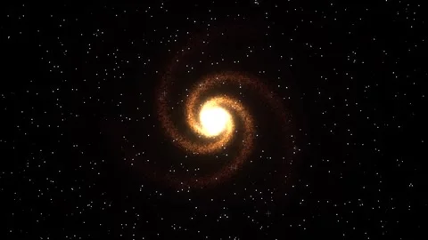 Glowing spiral galaxy rotating in deep space Stock Footage 339677916