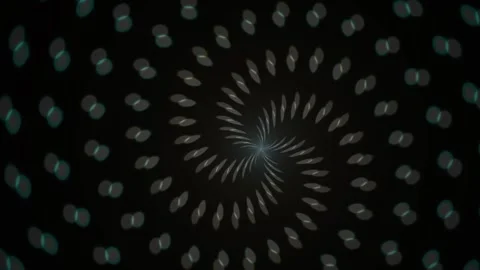 Glowing spiral pattern on black background. Stock Footage 340030012